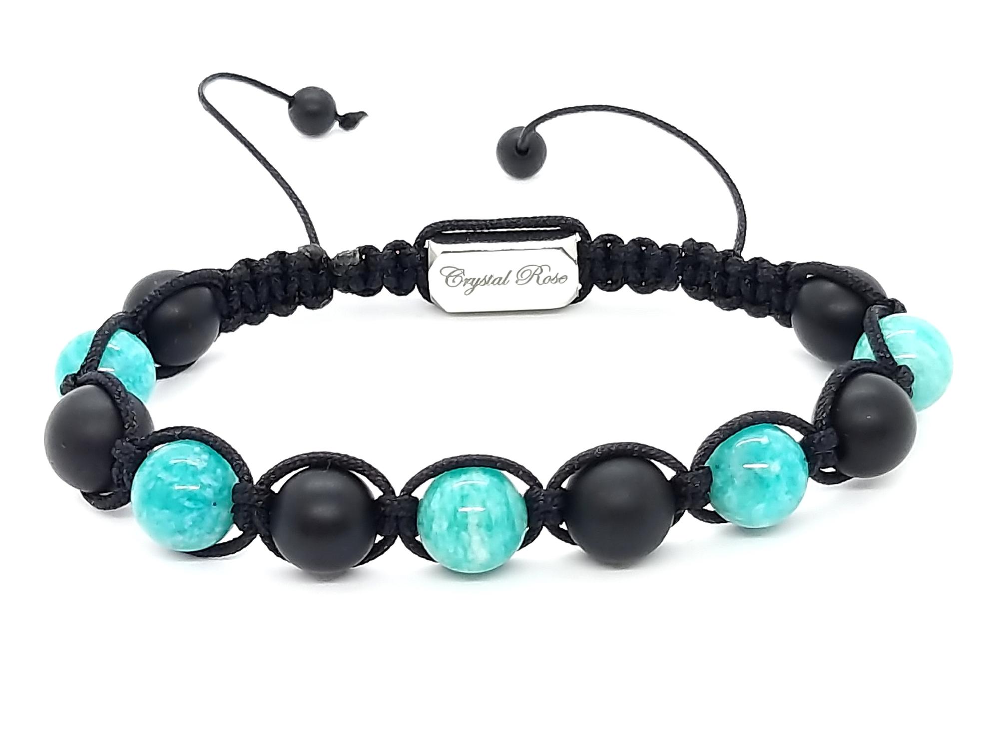 Mat onix amazonite karkötő