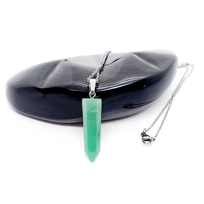 Aventurin hexagon medál nemesacél nyaklánccal