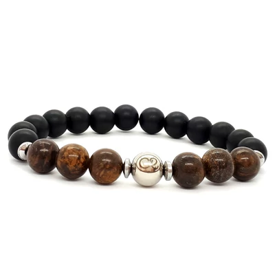 Matt onix bronzit karkötő