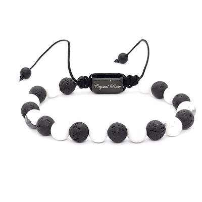 Lávakő howlit karkötő