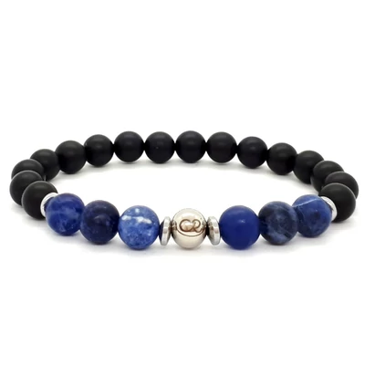 Matt onix szodalit karkötő