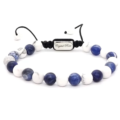 Matt howlit szodalit karkötő