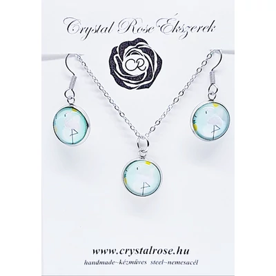 Flamingó medál/füli/szett