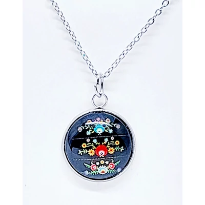 Virágos nyaklánc/füli/szett