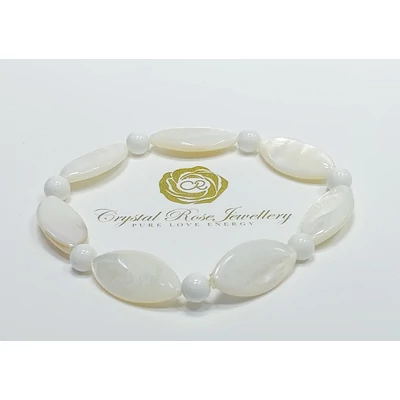 Fehér kagyló karkötő