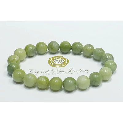 Zöld szerpentin karkötő